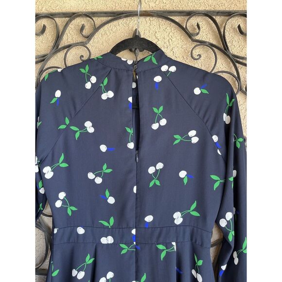 Banana Republic White Cherry High Neck Mini Dress - Size 4P - Multicolor - Picture 5 of 9